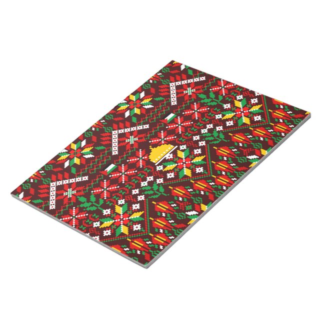 Palestine Tatreez Traditional Embrodery Notepad (Angled)