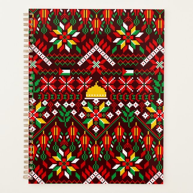 Palestine Tatreez Traditional Embrodery Planner (Front)