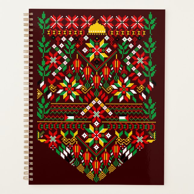 Palestine Tatreez Traditional Embrodery Planner (Front)