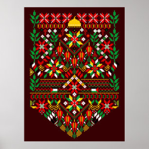 Palestine Tatreez Traditional Embrodery Poster