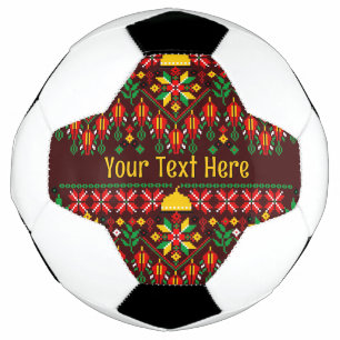 Palestine Tatreez Traditional Embrodery Soccer Ball