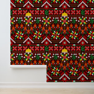 Palestine Tatreez Traditional Embrodery Wallpaper