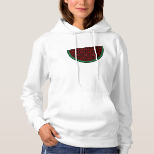 Palestine watermelon Embroidery red tatreez Hoodie