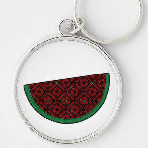 Palestine watermelon Embroidery red tatreez Key Ring