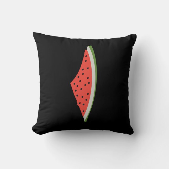 Palestine Watermelon Flag Map. Free Palestinians. Cushion (Front)