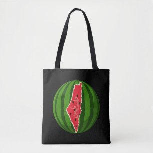 Palestine Watermelon Flag Map. Free Palestinians Tote Bag