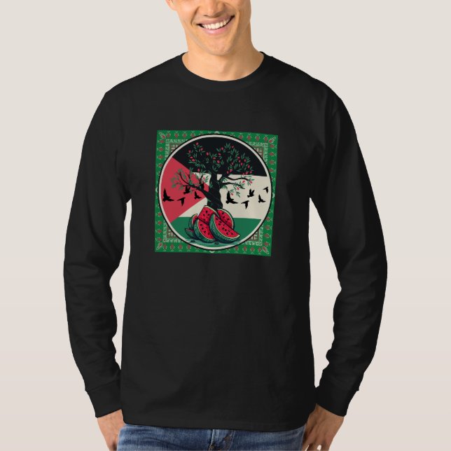 palestine watermelon - Freedom for Palestinians  T-Shirt (Front)