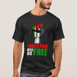 Palestine Will Be Free Palestine Flag Support Men  T-Shirt