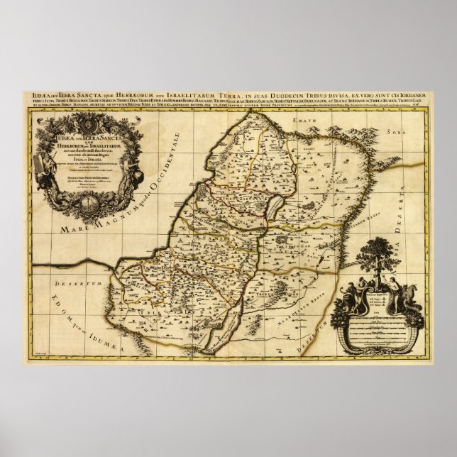 PalestinePanoramic MapPalestine Poster (Front)