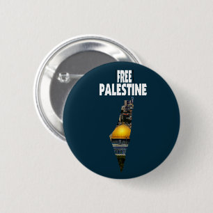 Palestinian Al Quds Free Palestine 6 Cm Round Badge