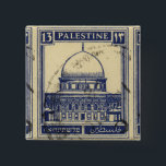 palestinian ancient stamp 1920_  palestine folklor 15 cm square badge<br><div class="desc">This is a palestinian real ancient stamp with al Aqsaq mosque blue drawing from 1920 For Palestinians, Palestine lovers Pro-Palestinian, or, everyone who supports freedom and justice and fights injustice. To all supporters of the just Palestinian cause. Rise and support the liberation of Palestine and Gaza and the establishment of...</div>