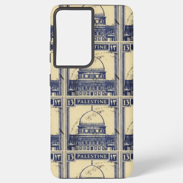 palestinian ancient stamp 1920_  palestine folklor samsung galaxy s21+ case (Back)