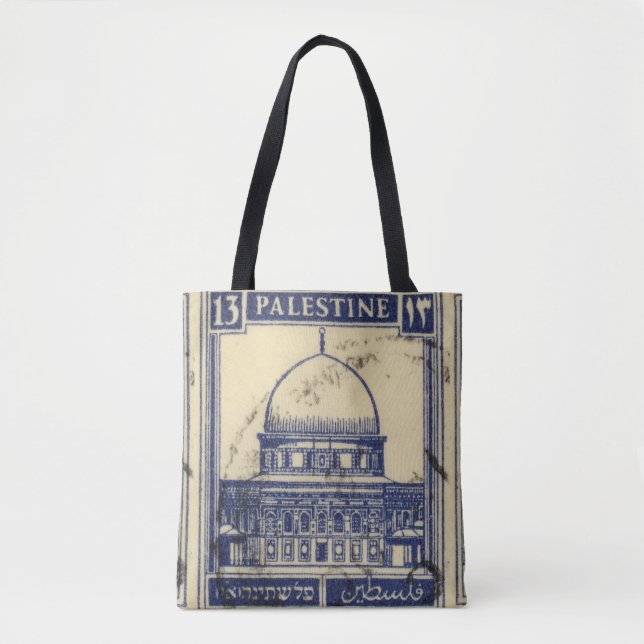palestinian ancient stamp 1920_  palestine folklor tote bag (Front)
