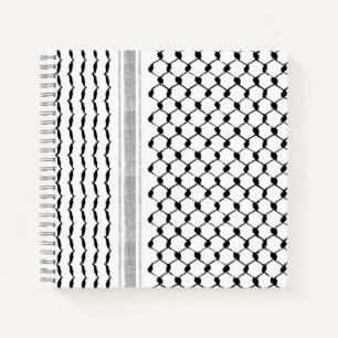 Palestinian Arabic Kufiya Pattern Custom Notebook