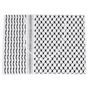 Palestinian Arabic Kufiya Pattern Customised Large Gift Bag