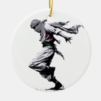 Palestinian Dance Dabke Ceramic Tree Decoration