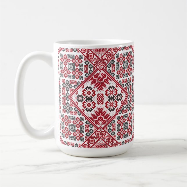 Palestinian Embroidery pattern 2  Coffee Mug (Left)