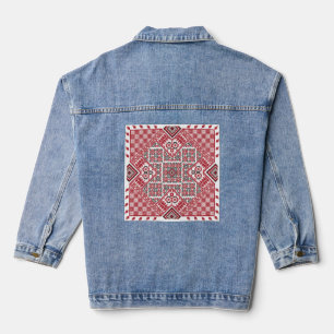 Palestinian Embroidery pattern 2 Denim Jacket