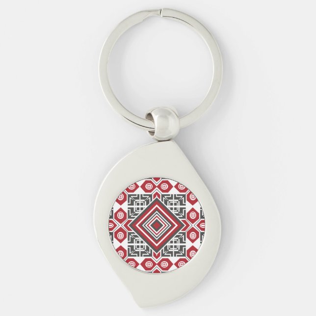Palestinian Embroidery pattern 2  Key Ring (Front)