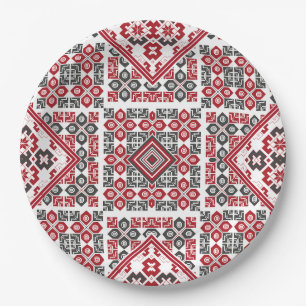 Palestinian Embroidery pattern 2 Paper Plate