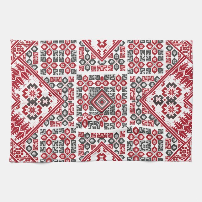 Palestinian Embroidery pattern 2  Tea Towel (Horizontal)
