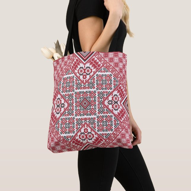 Palestinian Embroidery pattern 2 Tote Bag (Close Up)