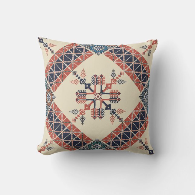 Palestinian embroidery pattern cushion (Front)