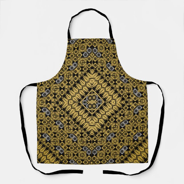 Palestinian Embroidery pattern Printed Design Apron (Front)