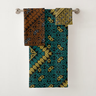 Palestinian Embroidery pattern Printed Design Bath Towel Set