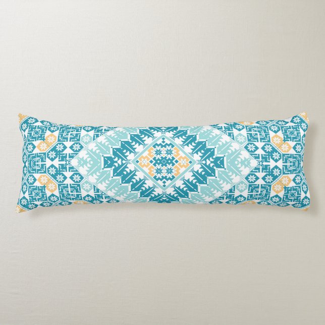 Palestinian Embroidery pattern Printed Design Body Cushion (Front)