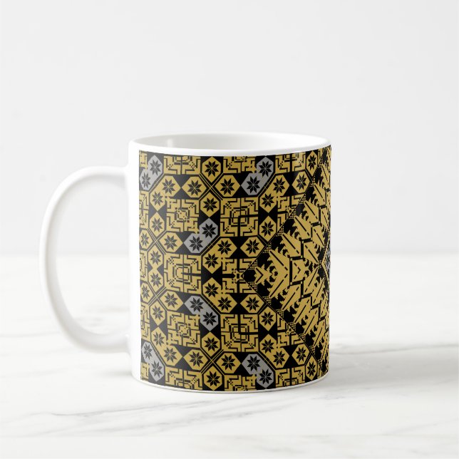 Palestinian Embroidery pattern Printed Design Coffee Mug (Left)