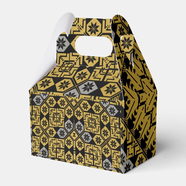 Palestinian Embroidery pattern Printed Design Favour Box (Front Side)
