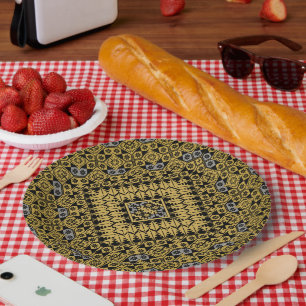 Palestinian Embroidery pattern Printed Design Paper Plate