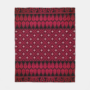 Palestinian Embroidery Tatreez printed design Fleece Blanket
