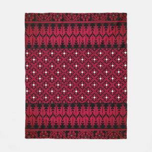 Palestinian Embroidery Tatreez printed design Fleece Blanket