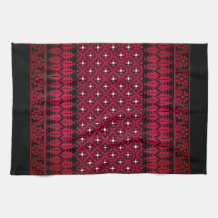 Palestinian Embroidery Tatreez printed design Tea Towel