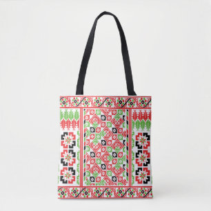 Palestinian Embroidery Tatreez printed design Tote Bag