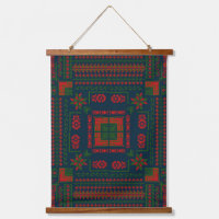 Palestinian Embroidery Tatreez red green 5 Pattern
