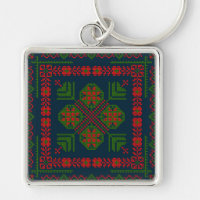 Palestinian Embroidery Tatreez red green 5 Pattern
