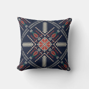 Palestinian Embroidery: Traditional Pattern Design Cushion