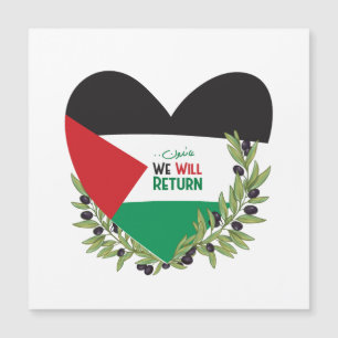 Palestinian Flag and Olive Branches Magnetic Invitation