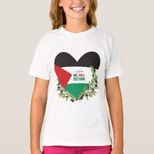 Palestinian Flag and Olive Branches T-Shirt