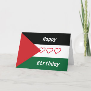 Palestinian flag birthday card