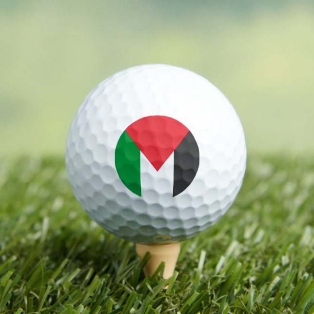 Palestinian flag Free Palestine customised Golf Balls (Insitu Tee)