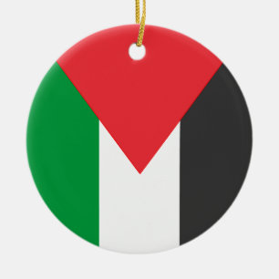 Palestinian flag Free Palestine customized Ceramic Tree Decoration