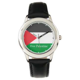 Palestinian flag Free Palestine Round C Pocket Wat Watch