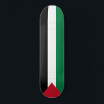 Palestinian Flag (Palestine) Skateboard<br><div class="desc">This design features the flag of Palestine, recognised officially as the State of Palestine by the United Nations and other entities, is a de jure sovereign state in the Middle East claiming the West Bank (bordering Israel and Jordan) and Gaza Strip (bordering Israel and Egypt) with Jerusalem as the designated...</div>