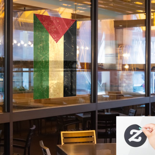 Palestinian Flag Vintage (Restaurant Window)