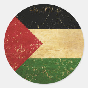 Palestinian Flag Vintage Classic Round Sticker