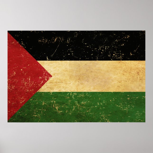 Palestinian Flag Vintage Poster (Front)